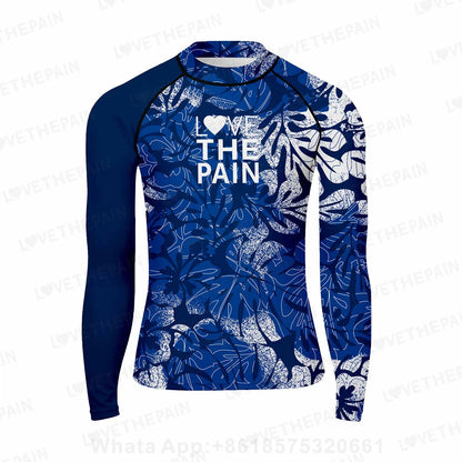 Men's Surfing T-shirt Sportswear Swimwear Long Sleeved Swimming Top UV Swimming Tight Rash Guard Surfing Swimsuit Rashguard