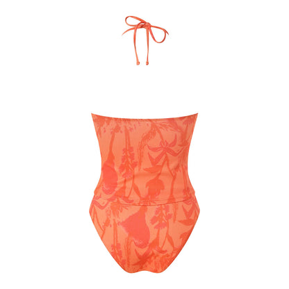Women's One Piece Drawstring Swimsuits Tie Back Bathing Suit Push Up One-Piece Swimwear Monokini Summer Swimming Wear Bathers