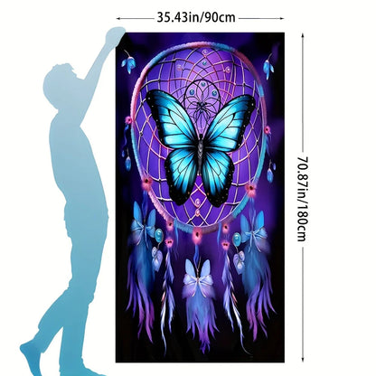 Butterfly Beach Towel, Super Soft Absorbent Bath Towel, Extra Large Travel Towel for Sports Pool Swimming Pool Bathroom Camping