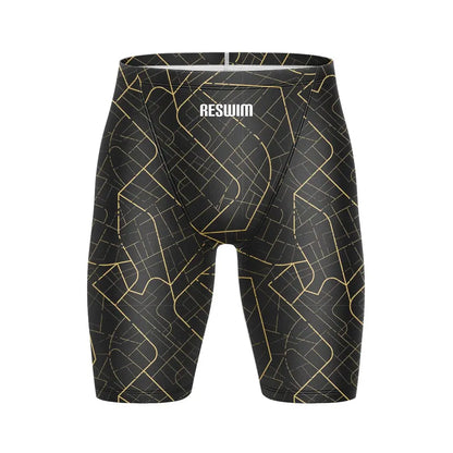 Swim Boxers Summer Men's Swim Jammer Endurance Athletic Training Swimsuit Beach Swimming Trunks For Swimwear Jammers Tights Surf Shorts