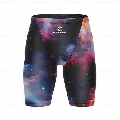 Men's Swimming Jammer Swimwear Endurance Athletic Training Swimsuit Summer Beach Swimming Trunks Diving Surf Tight Shorts