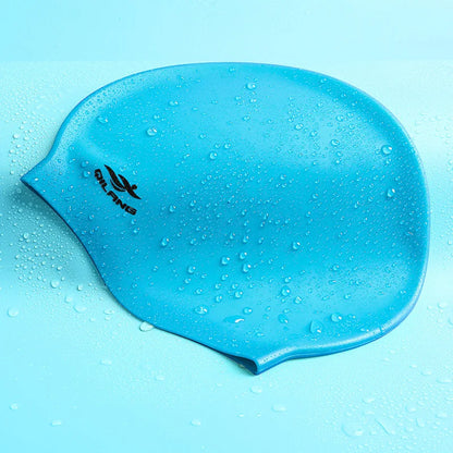 Waterproof Silicone Swim Caps Women Men High Elastic Flexible Protect Ears Hair Swimming Pool Hat for Adults Children Girls Boys