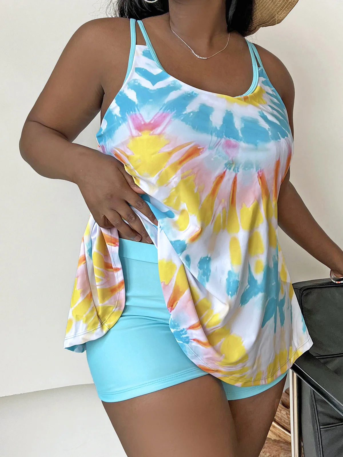 0XL - 4XL Tie Dye Bikini Plus Size Large Size Swimwear Women Swimsuit Female Two-pieces Bikini set Bather Bathing Suit