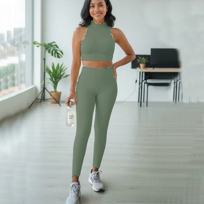 2PCS Yoga Set Women Gym Sportswear Sport Bra Beauty Back Workout Tops High Waist Yoga Pants Hip Lift Gym Leggings