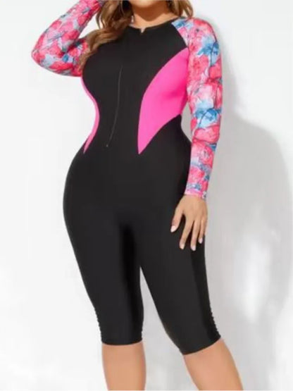 One Piece Plus Size Rash Guard Women Push Up Large Size Swimsuit Summer Mujer Big Size Tummy Control Swimwear Rash Guard