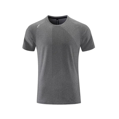 Mermaid Curve Summer Men's Short-sleeved Sports T-shirt Quick-drying Clothes Loose Casual Wear Running Top Fitness Clothes