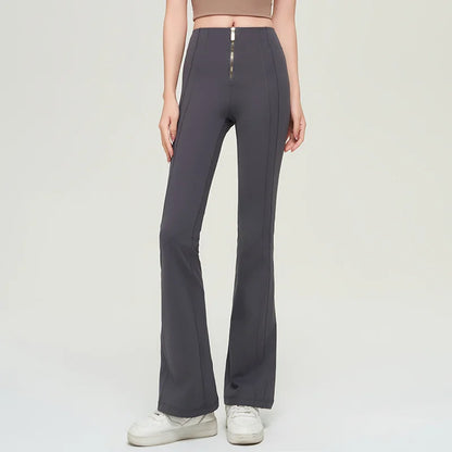 Bell Bottoms Yoga Pants Front Zip Bootcut Yoga Leggings Gym Pant Butt Lifting Yoga Legging Flare Leggings Zipper