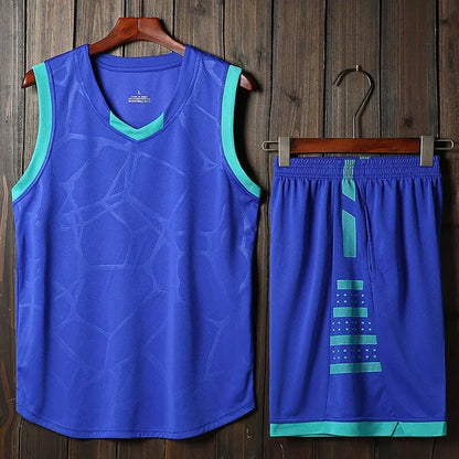 Summer Gym Running Short Set Sleeveless Tank Top Basketball Quick Dry Breathable Jersey Sport Shorts Competition Tracksuit Suit