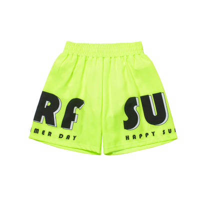 3 Pcs New Boy's Swimsuit Sun Protection UPF 50+ Long Sleeve Swimming Sunsuit With Hat Split Children Fluorescent Bathing Suits