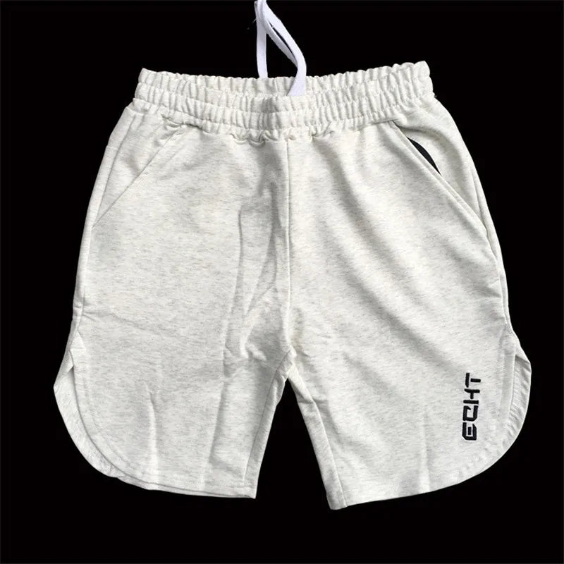 Men Gym Cotton Shorts Running Jogging Sports Fitness Bodybuilding Bermuda Male Summer Crossfit Workout Training Short Pants