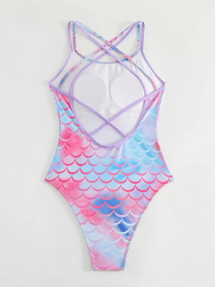 Bikini Mermaid Swimwear Women Fish Scale Swimming Suit One Piece Swimsuit Woman Surf Beach Wear Bathing Suit Monokini