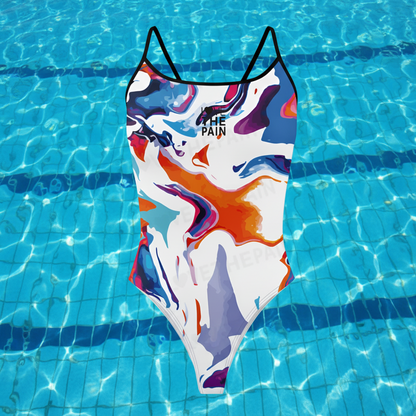 Love The Pain One Piece Swimsuit  Women One-piece Athletic Swimwear Pro Training Race Swimwear Monokini Beach Bathing Suit