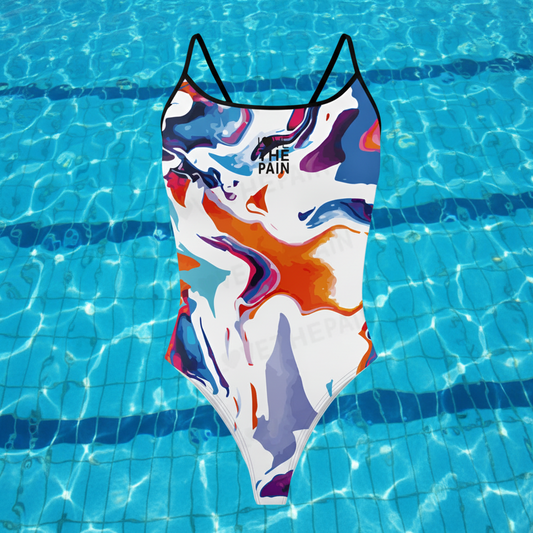 Love The Pain One Piece Swimsuit  Women One-piece Athletic Swimwear Pro Training Race Swimwear Monokini Beach Bathing Suit