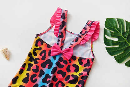 Kids Swimwear for Girls Flamingo Print One-pieces Swimming Suit Summer Beach Swimsuit Children Infant Bathing Suit Bikini
