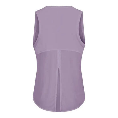 Women Summer  Open-Back Yoga Vest for  Loose-Fit and Moisture-Wicking Sleeveless   Running Fitness Shirt