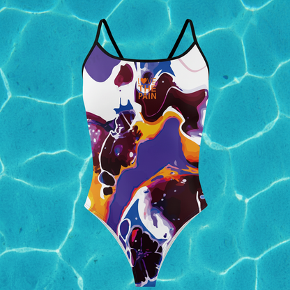 Love The Pain Ladies Thin Straps Swimsuit One-piece Triangle Athletic Sports Quick-drying Functional Training Swimsuit Women Bathers Pool Squad