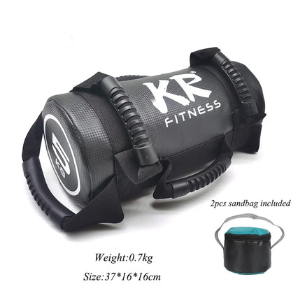 Fitness Sandbag Adjustable Weighted Power Training Heavy Duty Gym Bag Core Strength Exercise Balance Control Workout 6 Handles