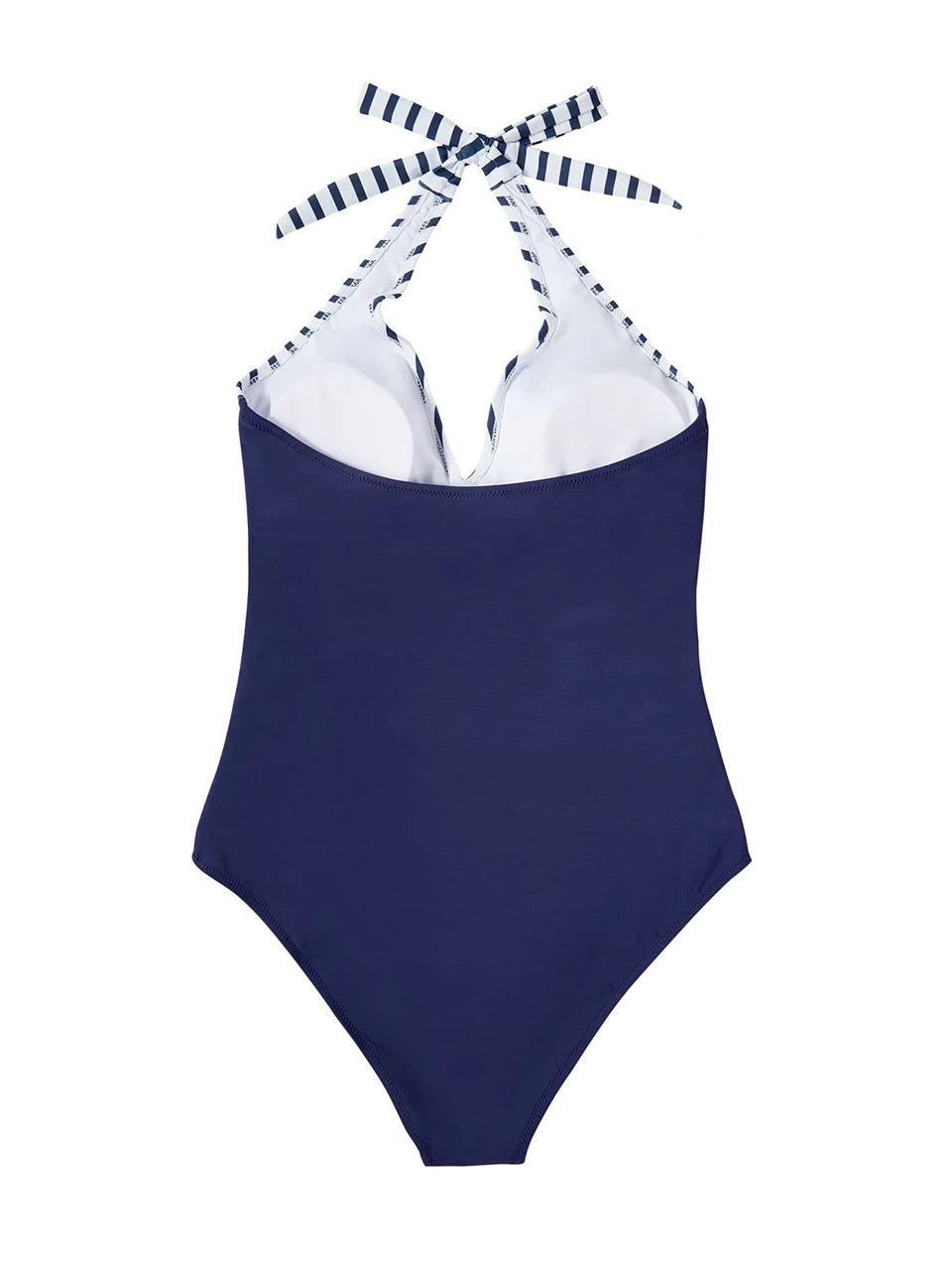 Halter Swimsuit Women One Piece Printed Cross Smocked Swimwear Female Bodysuit Bathing Swimming Suit Padded Beachwear