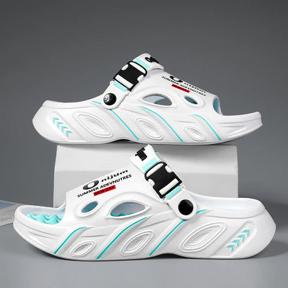 Summer Men's Massage Slippers Indoor Outdoor Sandals Beach Comfortable Soft Slides Clogs Casual Shoes Men Women Home Slippers