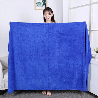 Larger thicker increase microfiber bath towel, absorbent ,quick-drying, super soft hotel bath towel to wear bath towel
