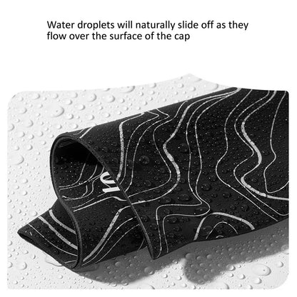 Brand Women Men Silicone Swimming Cap Stripe Printed Water Caps Bathing Hat Swim Pool Accessories for Adults
