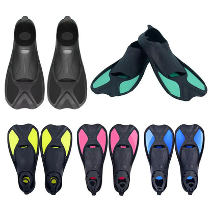 Diving Fins Swimming Training Fins Professional Snorkeling Flippers Short Blade Flippers Leg Strength Building Swimming Flippers