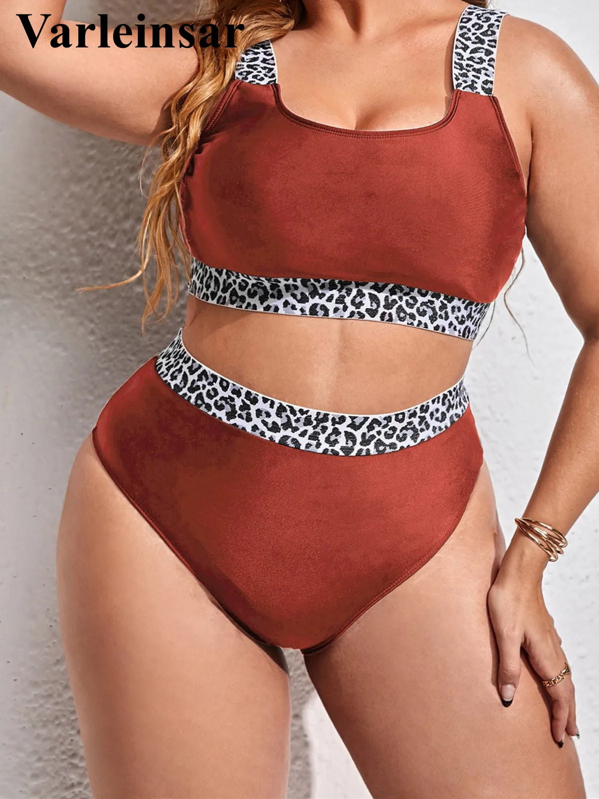 0XL - 4XL Splicing Bikini Plus Size Large Size Swimwear Women Swimsuit Female Two-pieces Bikini set Bather Bathing Suit