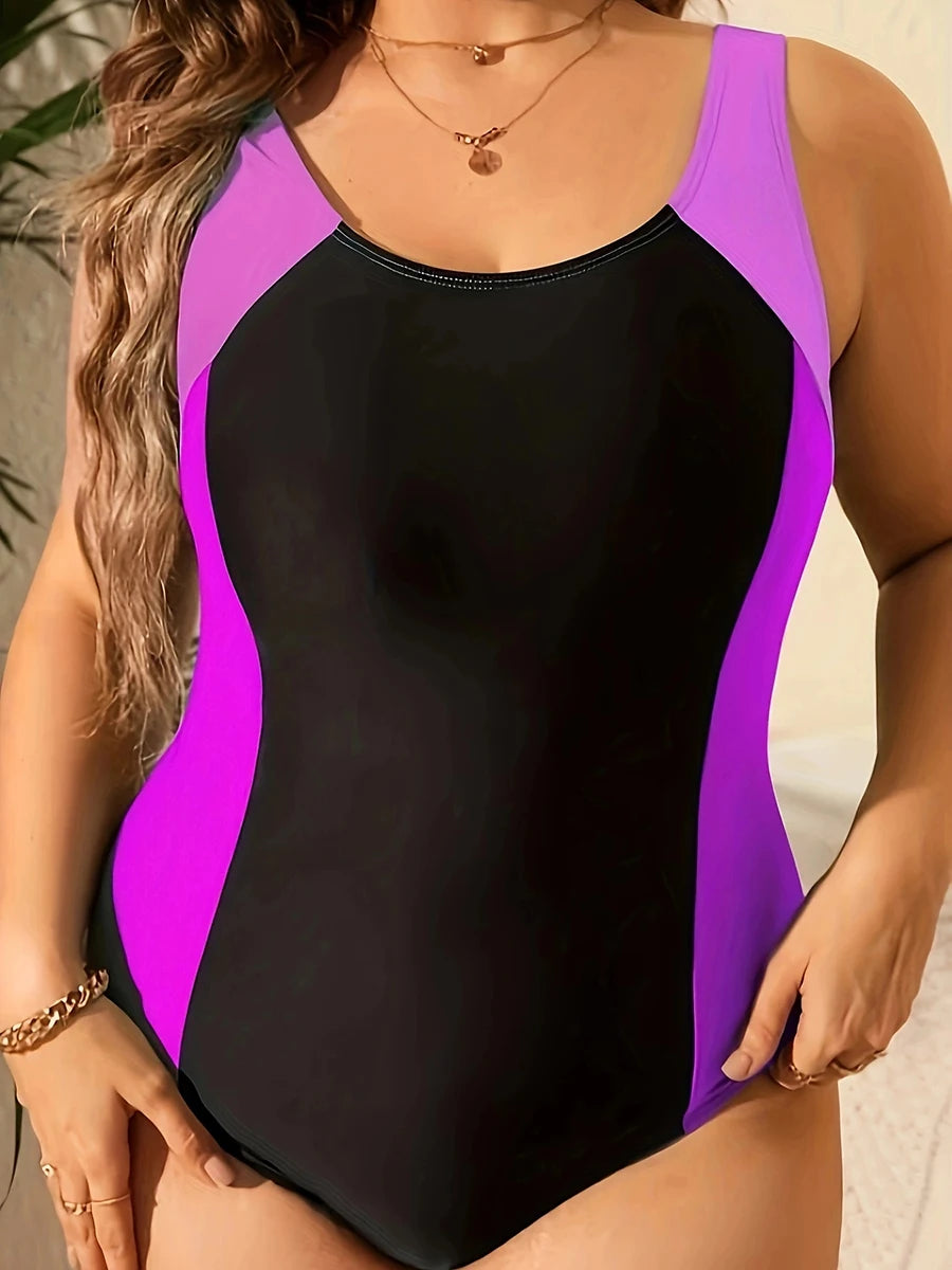 Sports Slim Swimsuit One Piece Plus Large Size Swimwear Women Beachwear Bathers Bathing Swimming Swim Suit Female