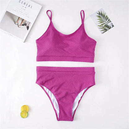 0XL - 4XL 7 Colors Bikini Plus Size Large Size Swimwear Women Swimsuit Female Two-pieces Bikini set Bather Bathing Suit