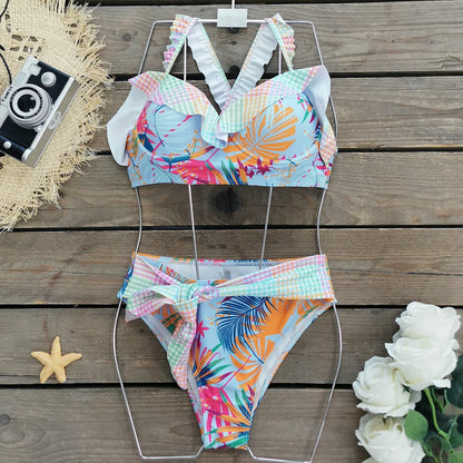 Brazilian Bikini Set Women Print Biquini Female Cut Bikinis Swimwear Push Up Swimsuit Bath Suit