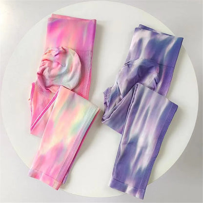 Aurora Women Bubble Butt Push Up Yoga Pant Fitness Workout Gym High Waist Scrunch Tights Gym Seamless Leggings