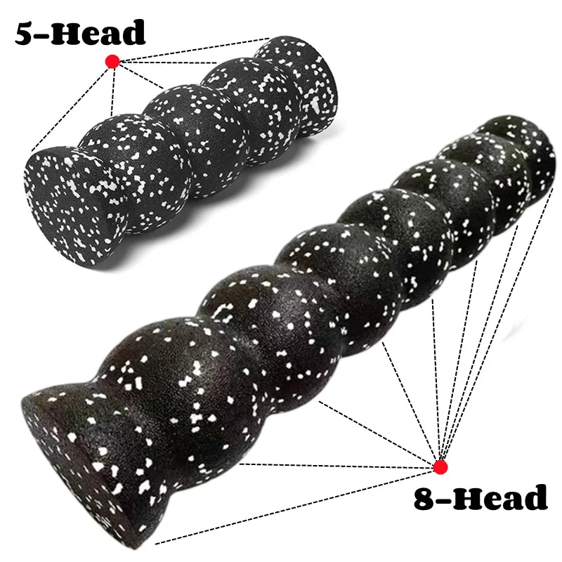 Yoga Foam Roller Wavy-shape EPP Fitness Massage Roller for Trigger Point Therapy Myofascial Release Neck Back Leg Pain Relief