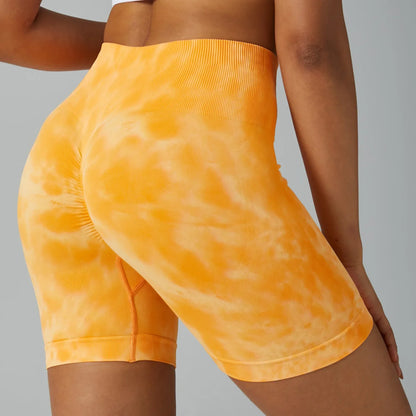 Short Gym Woman Tie Dye Yoga Push Up Sport Shorts Seamless Women Fitness Wear Running Gym Leggings Female Tights Workout Shorts