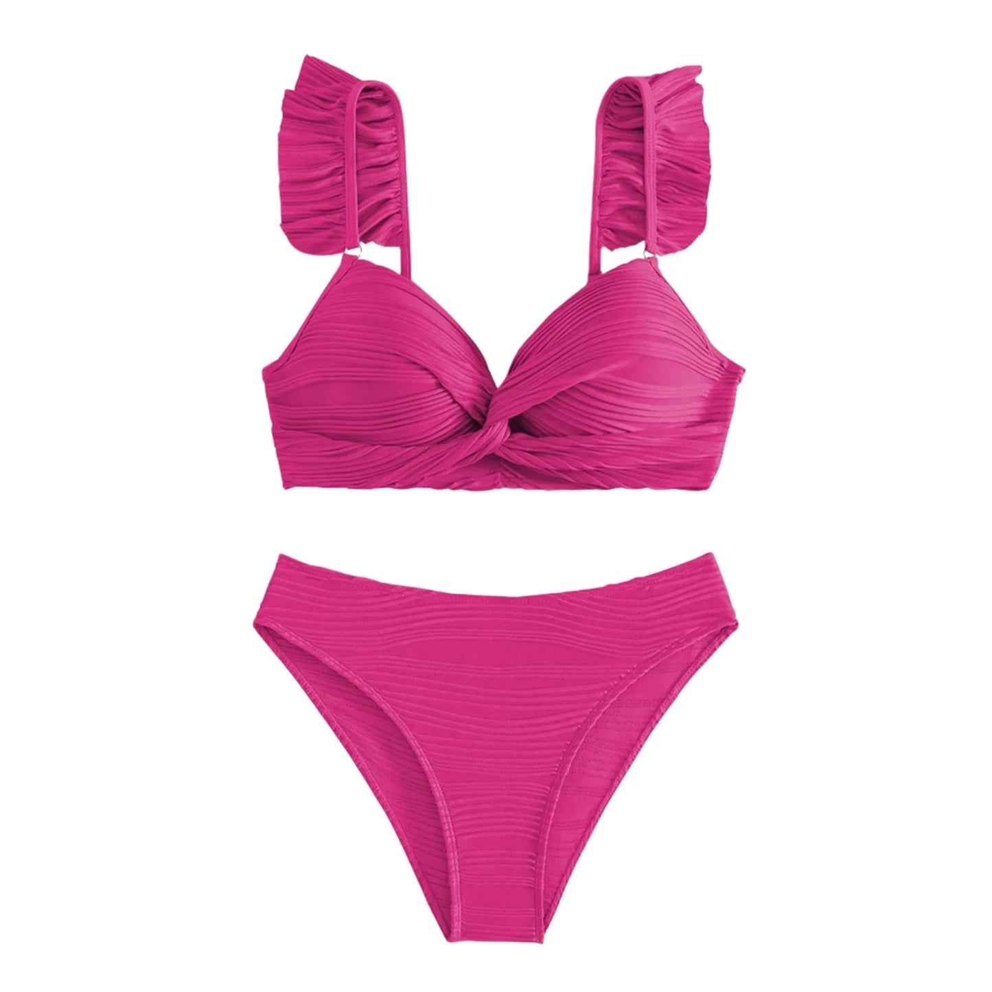 Women High Waist Bikinis Swimwear Swimsuit Female Retro Beach wear Bikini Set Swimsuits Pink Style Princess