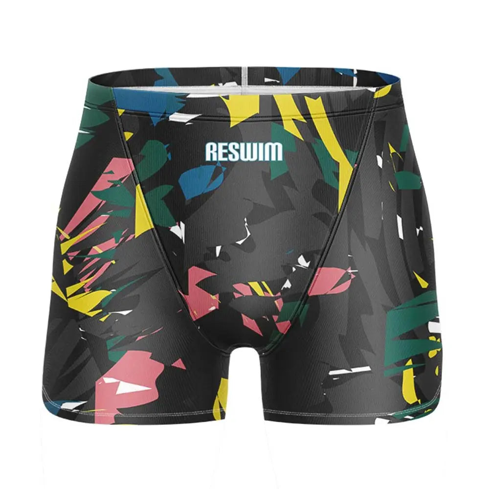 Men's Beach Tights Shorts Swim Jammer Swimsuit Swimming Trunks Athletic Training Swimwear Lycra Running Diving Surfing Pants