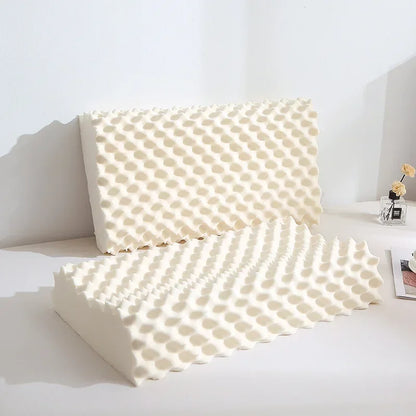 Thailand Pure Natural Latex Pillow Neck Cervical Protective Spine Massage Remedial Body Pillows Sleeping Orthopedic Bed Pillows
