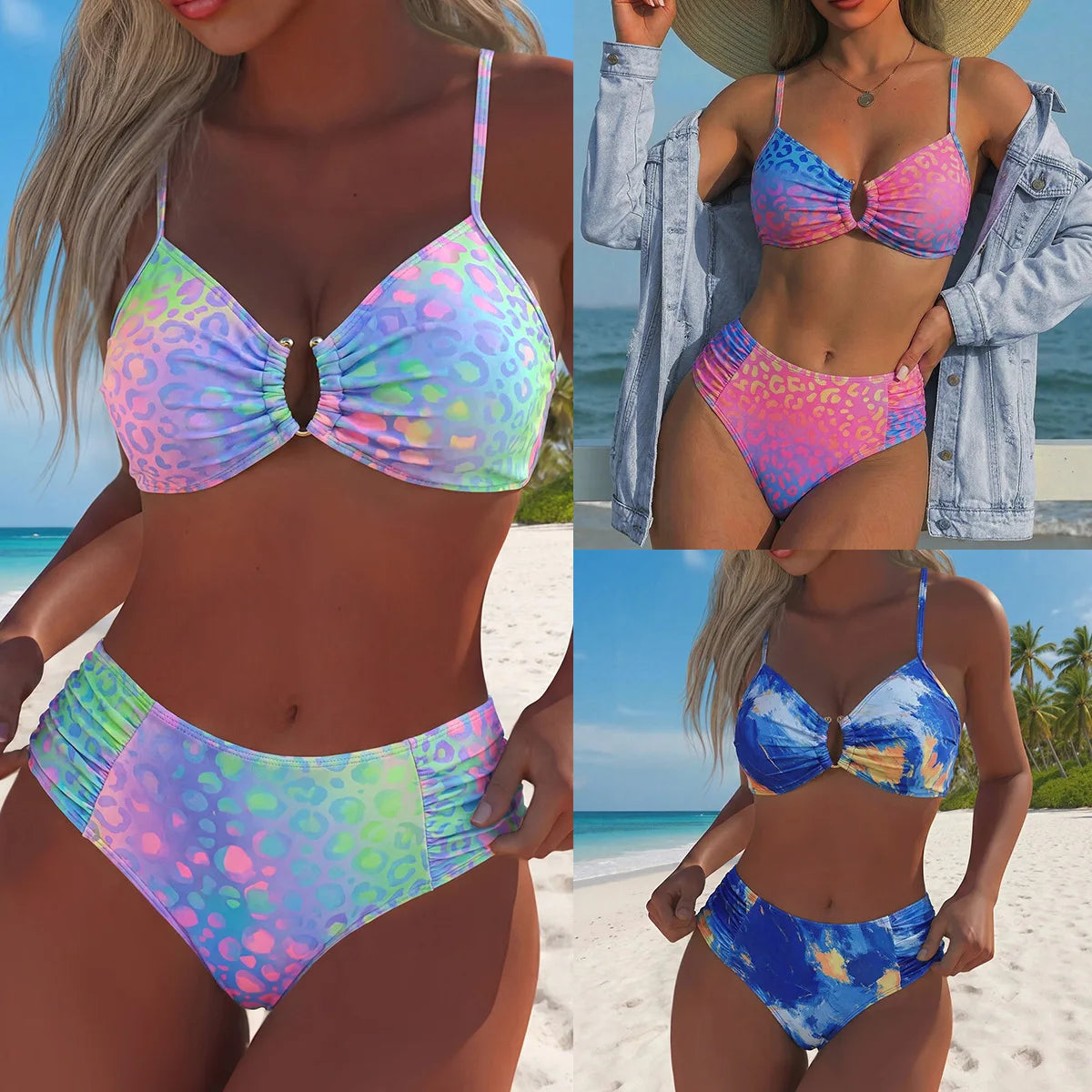 Women's Printed Padded Two-Piece Bikini Set