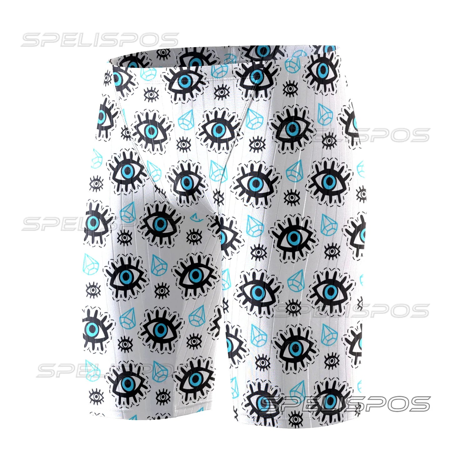 SPELISPOS Summer Men Swimming Trunk Swimwear Beach Swim Sport Short Briefs Elastic Surfing Swimsuit Training Flat Pants Diving