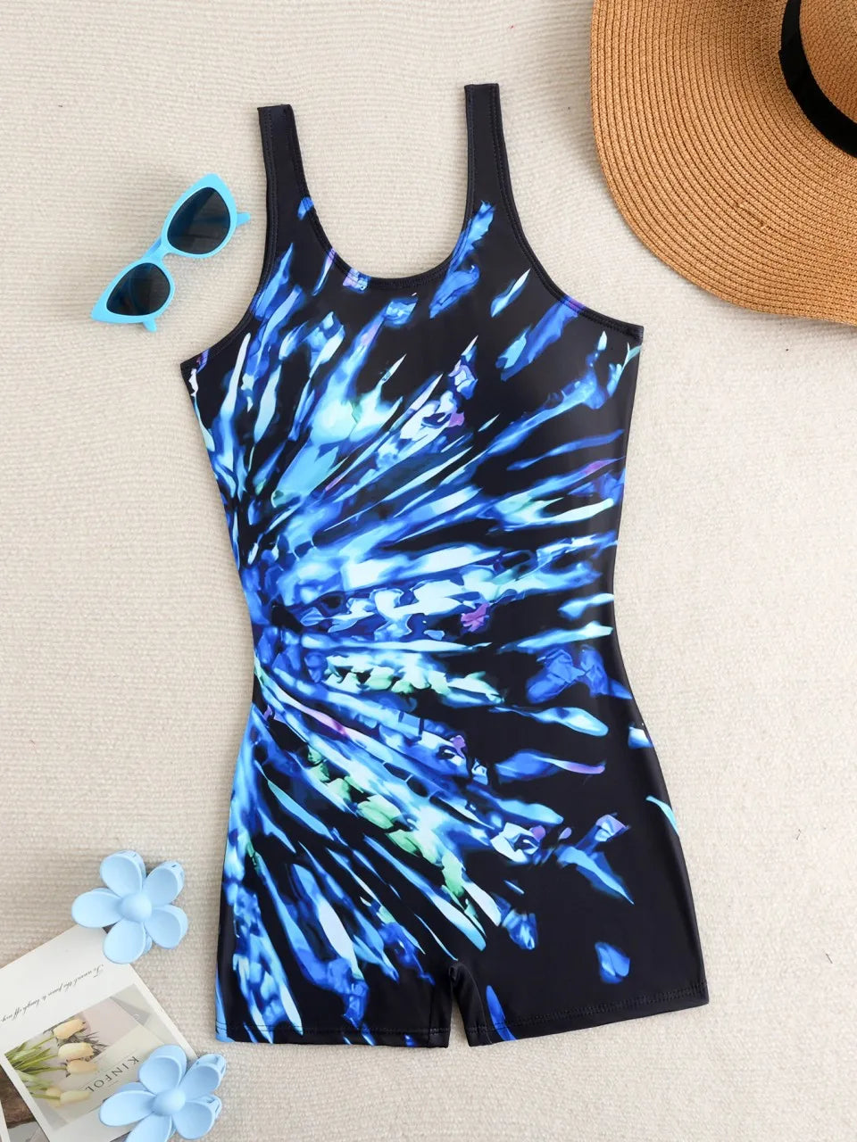 Sporty Printed Slim Swimsuit Women One Piece Vintage Swimwear Female Bathers Bathing Swimming Swim Suit Beachwear XXL