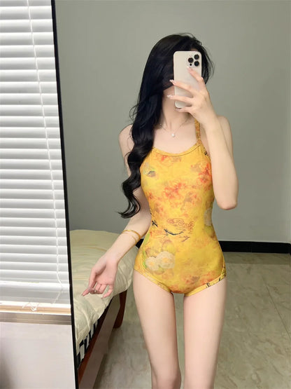 Professional Racing Swimsuit Hot Sale Of The Season Model Sensual Triangle One-Piece for Women Thermal Spa Beach Swimming Pool