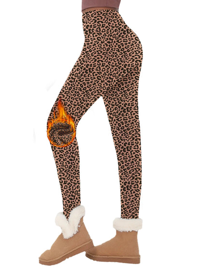 Womens Thermal Fleece Lined High Waisted Leggings. Workout Winter Warm Thick Tights Soft Yoga Pants