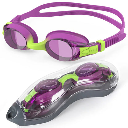 Findway Child Swimming Glasses Upgrade Waterproof Anti Fog UV  Professional Diving Swimming Glasses Eyewear Kids for Age 3-10