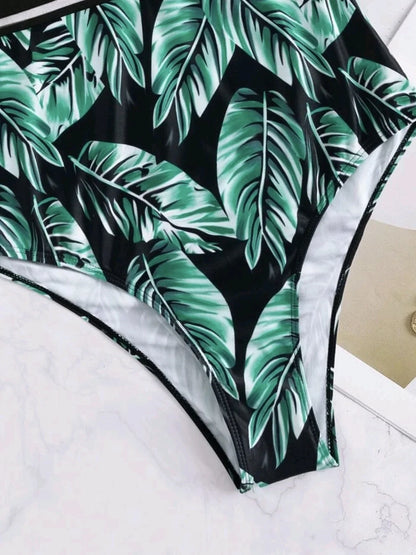 Black Print One Piece Swimsuits Closed Female Swimwear Push Up For Women's Swim Wear Body Bathing Suits Beach Pool Bather