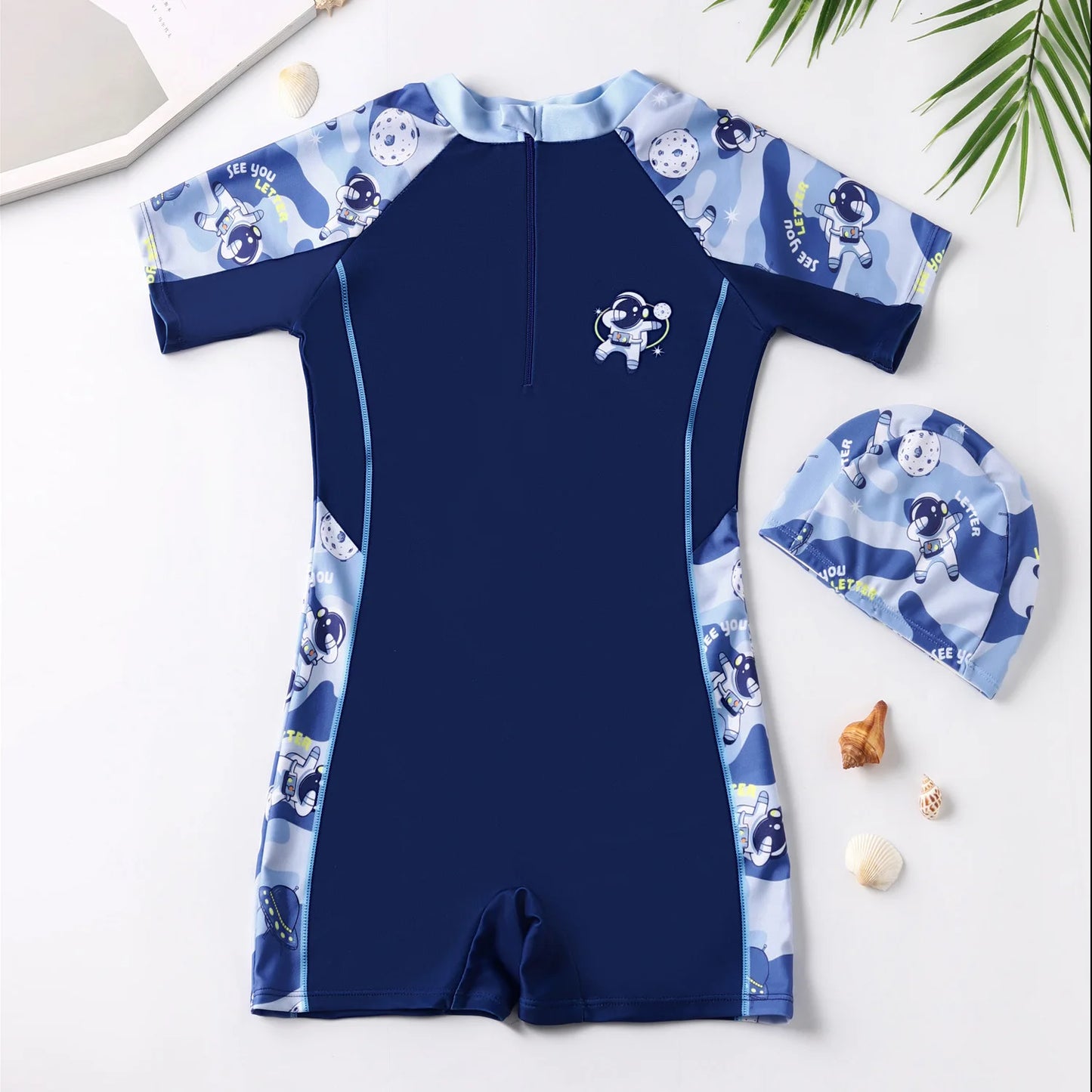 UV Baby Girl Swimsuit One Piece Swimming Jumpsuit Unicorn Bathing Suit SPF 50 Short Sleeve Kids Swimwear for Girls 2-12 Years