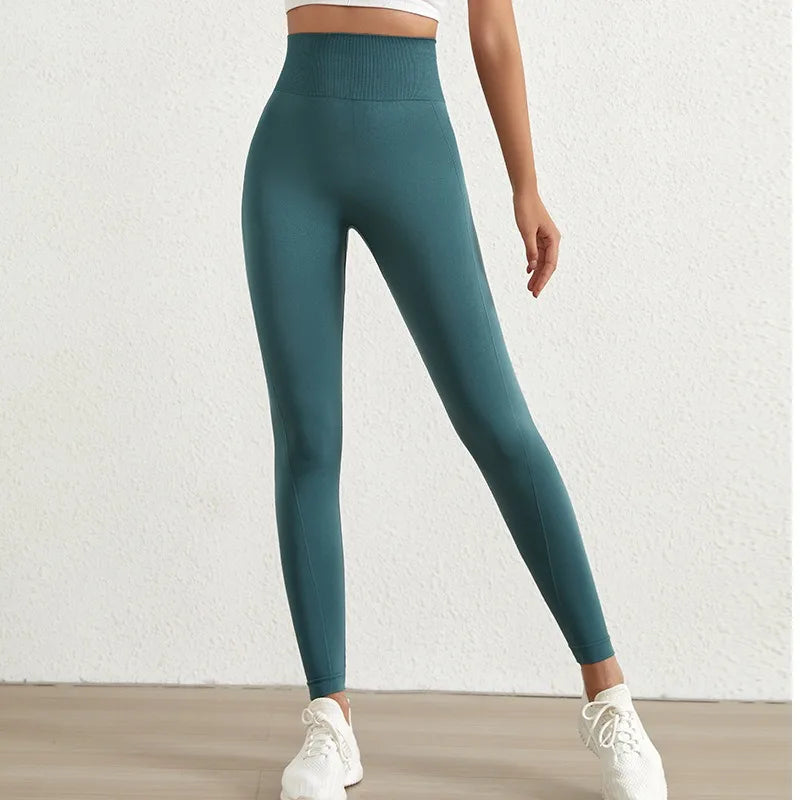 Aiithuug Printed Yoga Leggings Women's Quick Drying Butt Lifter Leggings Seamless High Waisted Tight Hem Workout Fitness Pilates