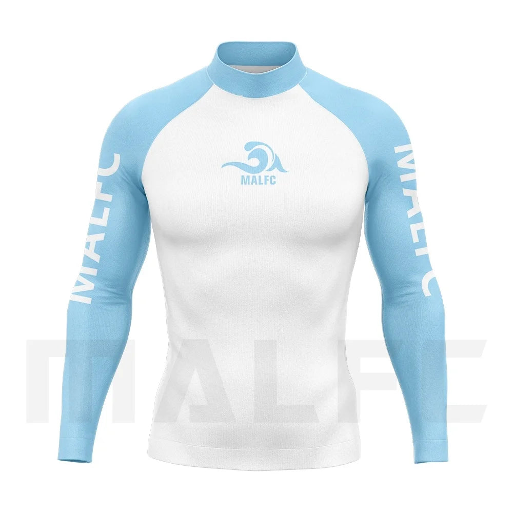 MALFC Rash guard for men Surfing Clothes Swimsuit Surf Wear UPF 50 Water Sport Long Sleeve T-shirt Swimwear