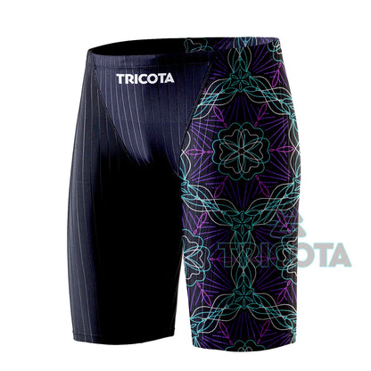 Men Swim Jammer Swimwear Shark Skin Lycra Fiber High Level Male Swimming Quick-Dry Swimwear Trunk Training Race Pants Surfing