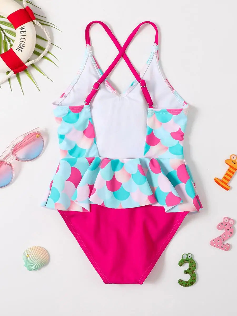 Girls Swimsuit Summer One Piece Bathing Suit Baby Swimwear Kids Girl Bikini Sets Children's Swimming Clothes Beachwear