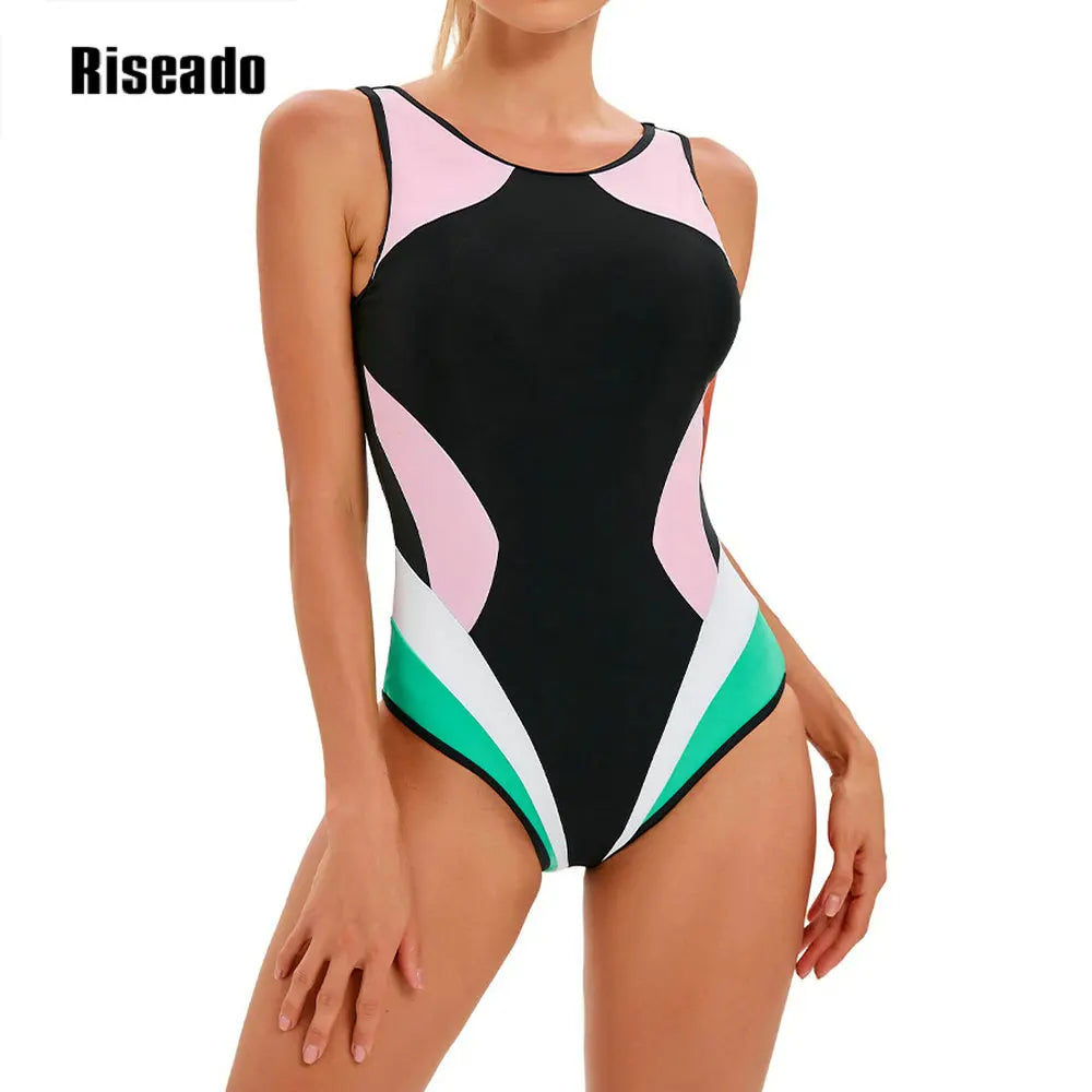 Athletic One Piece Swimsuit  U Back Swimwear for Training, Sports, and Fitness