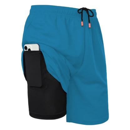 Running Shorts Men 2 in 1 Sports Jogging Fitness Shorts Training Quick Dry Mens Gym Men Shorts Sport gym Short Pants